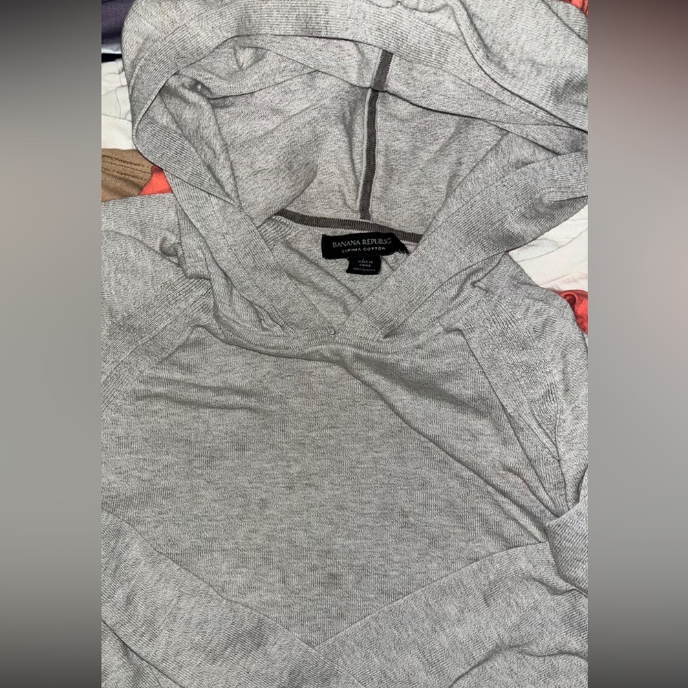 Banana republic khakis/tan light hooded sweatshirt